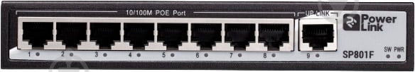 Коммутатор 2E PowerLink SP801F 8xFE PoE 1xFE Uplink 104W - фото 3