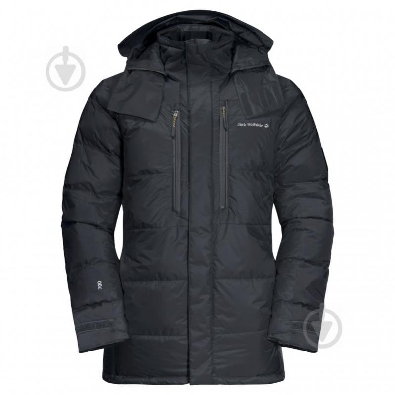 Пуховик чоловічий зимовий Jack Wolfskin The Cook Parka 1201914-6350 р.S сірий - фото 1