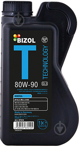 Мастило трансмісійне Bizol Technology Gear Oil GL5 80W-90 1 л(B87010) - фото 1