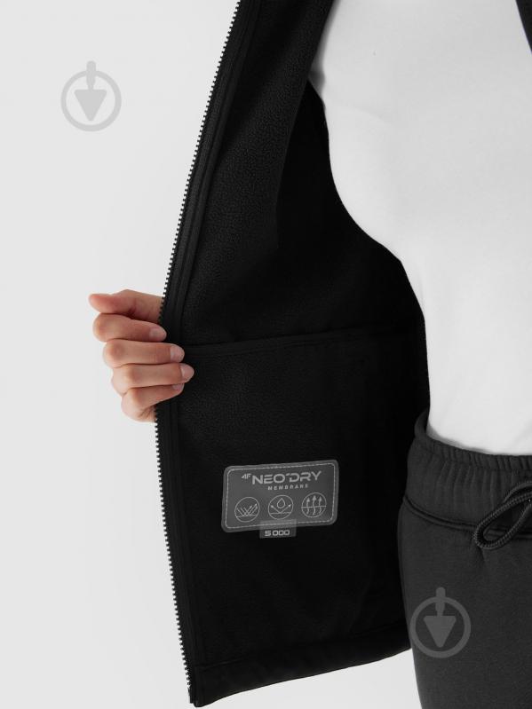 Куртка жіноча 4F SOFTSHELL JACKET F210 4FWAW23TSOFF210-20S р.S чорна - фото 3