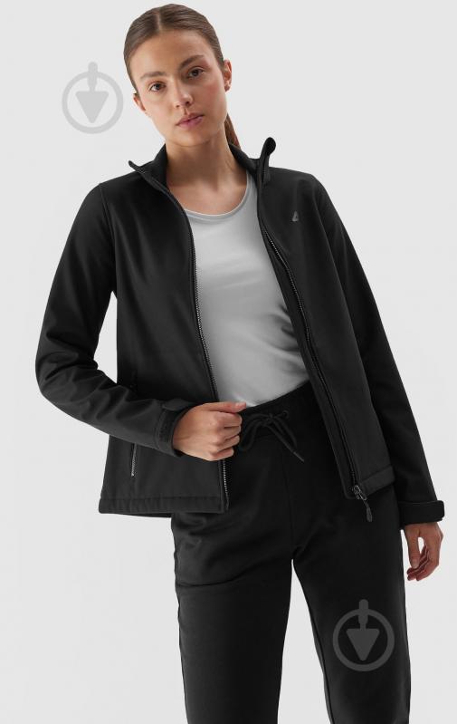 Куртка жіноча 4F SOFTSHELL JACKET F210 4FWAW23TSOFF210-20S р.S чорна - фото 5