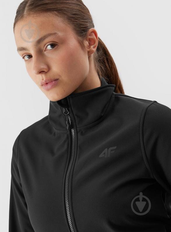 Куртка жіноча 4F SOFTSHELL JACKET F210 4FWAW23TSOFF210-20S р.S чорна - фото 6