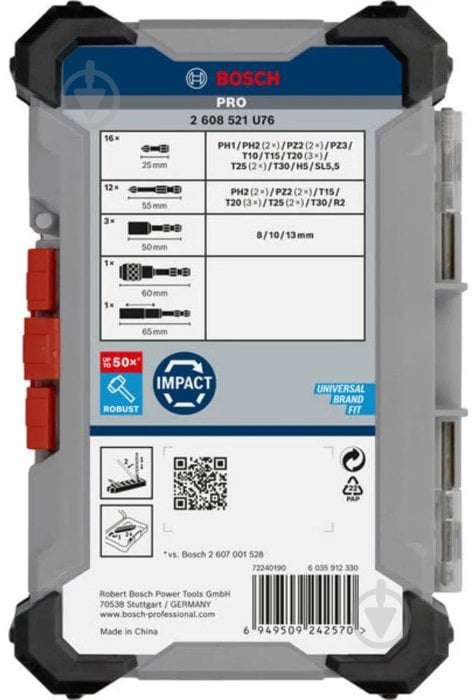 Набір біт Bosch 33 шт. 2608521U76 - фото 3
