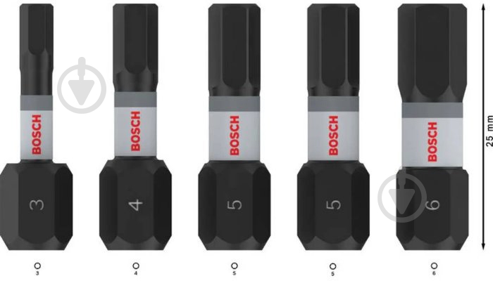 Набор бит Bosch PRO H 25 мм 5 шт. 2608521U59 - фото 4