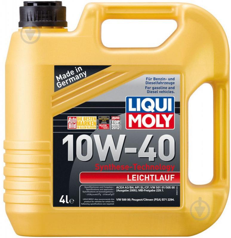 Моторное масло Liqui Moly Leichtlauf 10W-40 4 л (1318) - фото 1