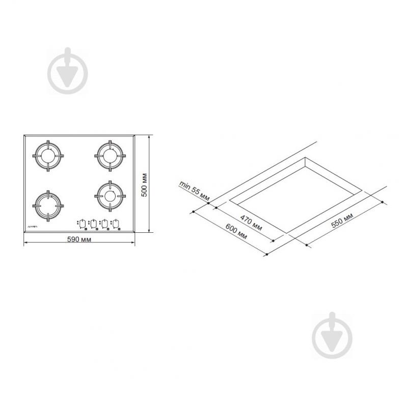 Варочная поверхность газовая Pyramida PFG 646 S BLACK - фото 3