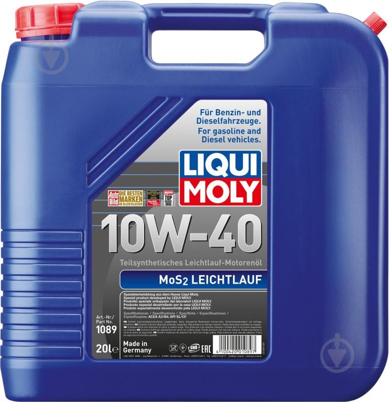 Моторне мастило Liqui Moly MoS2 Leichtlauf 10W-40 20 л (1089) - фото 1