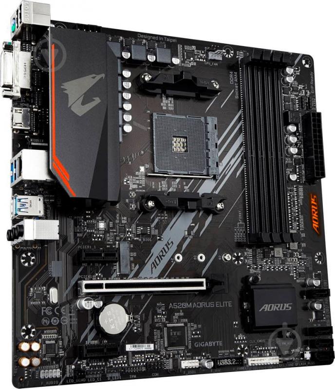 Материнская плата Gigabyte A520M AORUS ELITE (Socket AM4, AMD A520, mirco ATX) - фото 4