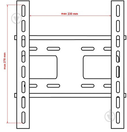 Крепление для телевизора Eagle TV30 фиксированные 15"-42" черный - фото 3
