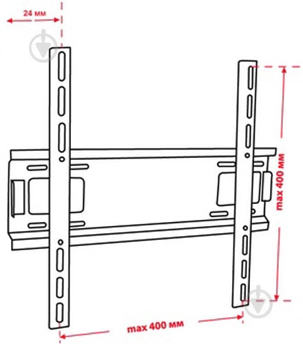 Крепление для телевизора Eagle TV50 фиксированные 30"-55" черный - фото 3