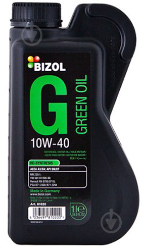 Моторне мастило Bizol Green Oil 10W-40 1 л (B81020) - фото 1