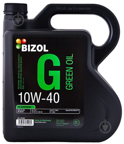 Моторне мастило Bizol Green Oil 10W-40 4 л (B81026) - фото 1