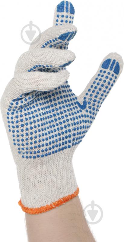 Перчатки Корона белые с покрытием ПВХ точка XL (10) V8410 - фото 2