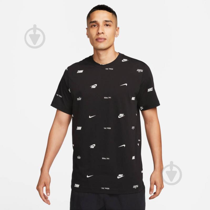 Футболка Nike M NSW TEE CLUB+ AOP FD1279-010 р.2XL чорний - фото 1