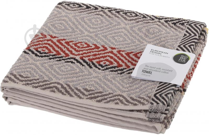 Полотенце Diamonds towels 50x100 см серый с рисунком - фото 3 Полотенце Diamonds towels 50x100 см серый с рисунком - фото 3