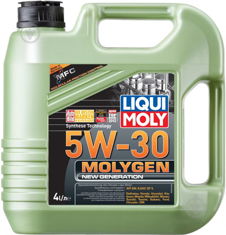 Моторное масло синтетическое Liqui Moly Molygen New Generation 5W-30 4 л (9042) - фото 1 Моторное масло синтетическое Liqui Moly Molygen New Generation 5W-30 4 л (9042) - фото 1