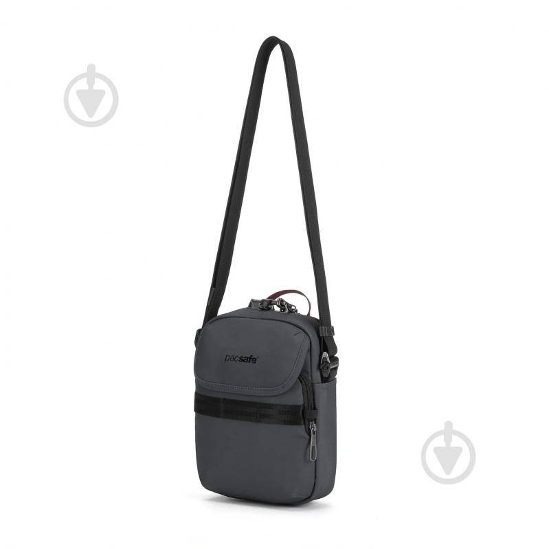 Сумка через плечо Pacsafe Metrosafe X Compact 3 л темно-сірий черный - фото 3 Сумка через плечо Pacsafe Metrosafe X Compact 3 л темно-сірий черный - фото 3