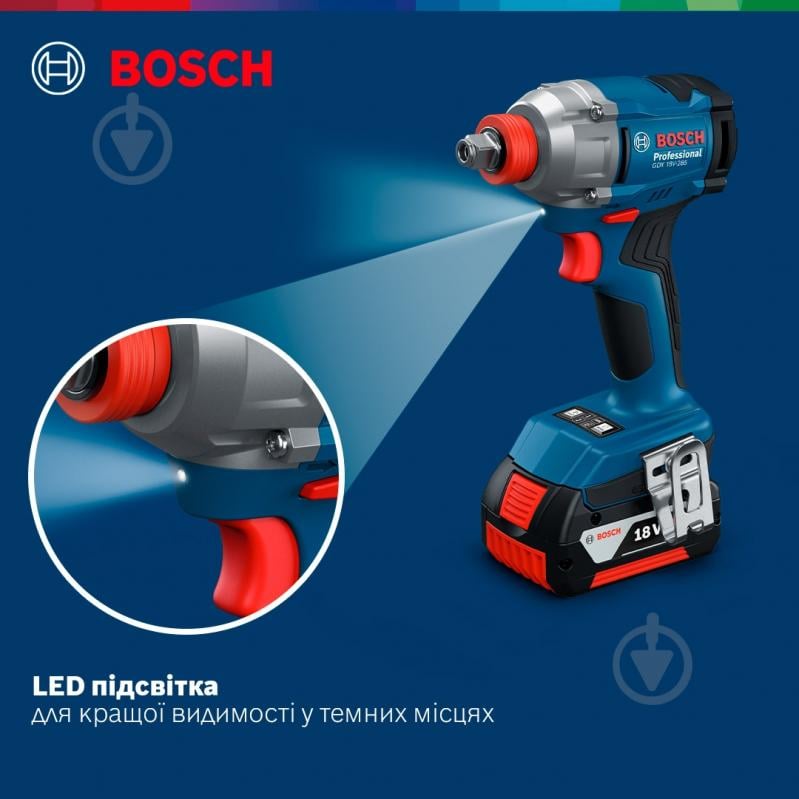 Гайковерт акумуляторний Bosch Professional GDX 18V-285 285 Нм 06019N2102 - фото 11 Гайковерт акумуляторний Bosch Professional GDX 18V-285 285 Нм 06019N2102 - фото 11