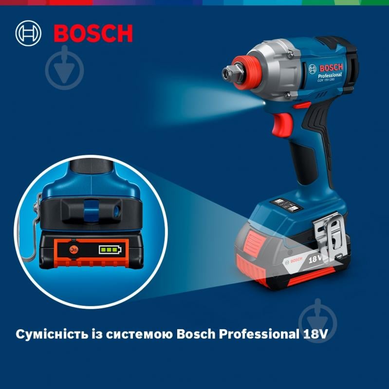 Гайковерт акумуляторний Bosch Professional GDX 18V-285 285 Нм 06019N2102 - фото 12 Гайковерт акумуляторний Bosch Professional GDX 18V-285 285 Нм 06019N2102 - фото 12