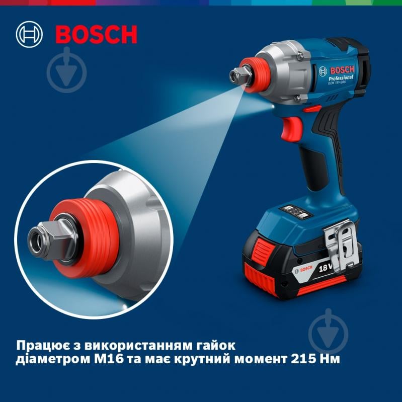 Гайковерт акумуляторний Bosch Professional GDX 18V-285 285 Нм 06019N2102 - фото 13 Гайковерт акумуляторний Bosch Professional GDX 18V-285 285 Нм 06019N2102 - фото 13