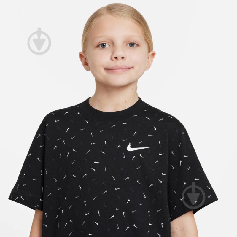 Футболка Nike G NK NSW TEE BOXY SWOOSH AOP FD5366-010 р.L чорний - фото 3