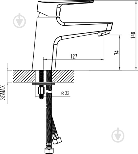 Смеситель для умывальника Smart Sant Inline SM103506AA - фото 5