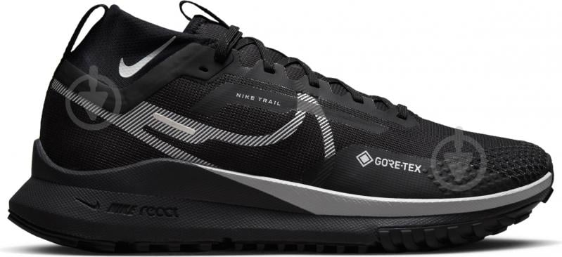 Кросівки чоловічі демісезонні Nike REACT PEGASUS TRAIL 4 GTX DJ7926-001 р.43 чорні - фото 1