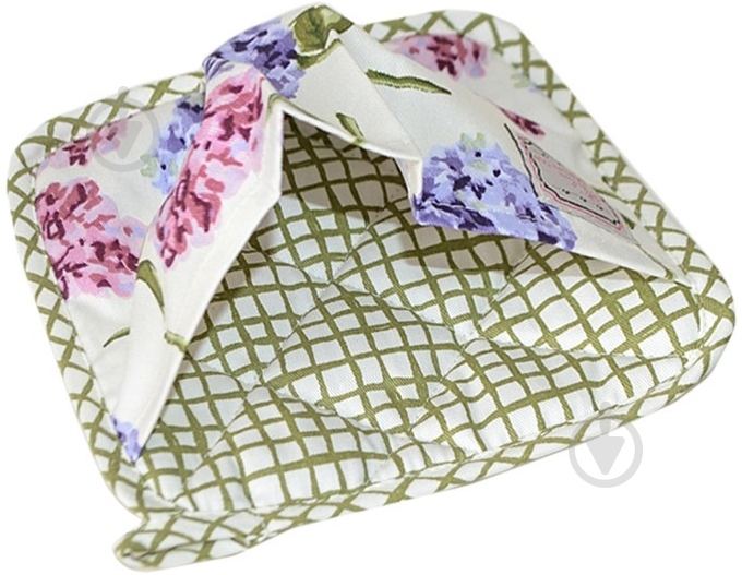 Прихватка Оливковая клетка 20x20 см оливковый Прованс - фото 3