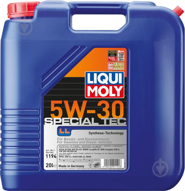 Моторне мастило Liqui Moly Special Tec 5W-30 20 л (1194) - фото 1