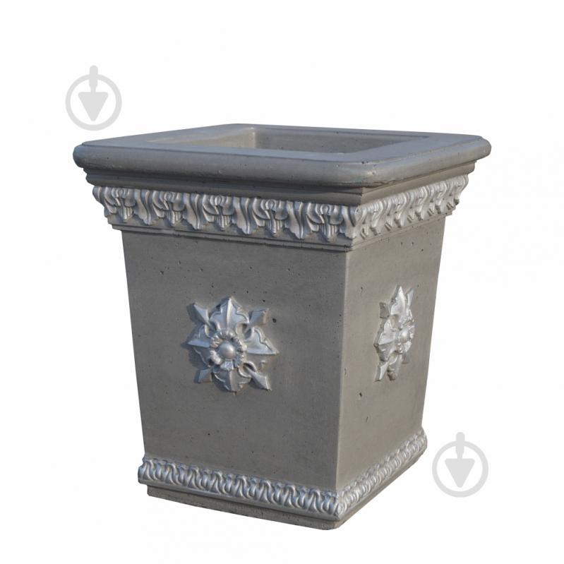 Клумба Kvadro concrete 37х38 см - фото 1