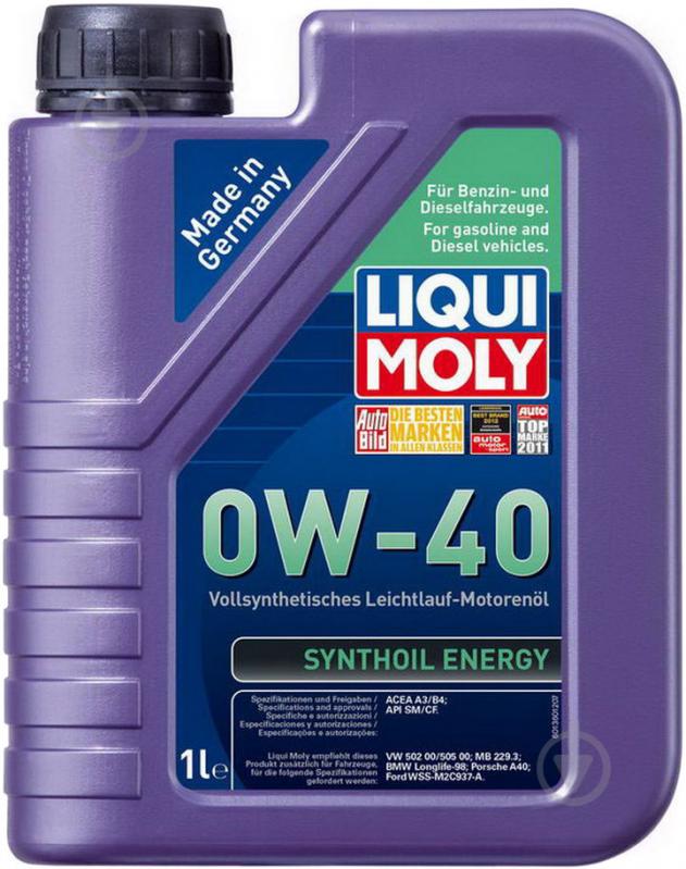 Моторное масло Liqui Moly Synthoil Energy 0W-40 1 л (1922) - фото 1