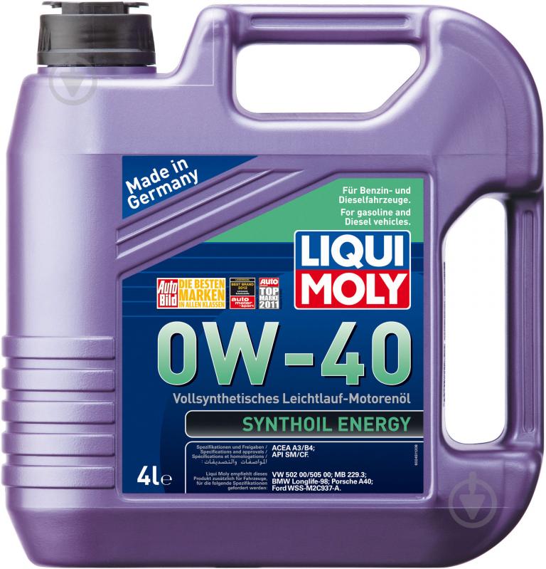 Моторное масло Liqui Moly Synthoil Energy 0W-40 4 л (7536) - фото 1