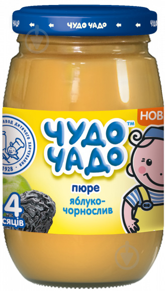 Пюре Чудо-Чадо з яблук та чорносливу для дітей з 4 місяців 170 г - фото 1