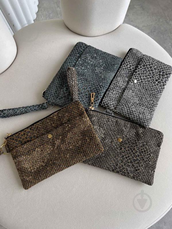 Косметичка ART KNIT PYTHON бирюзовая - фото 4