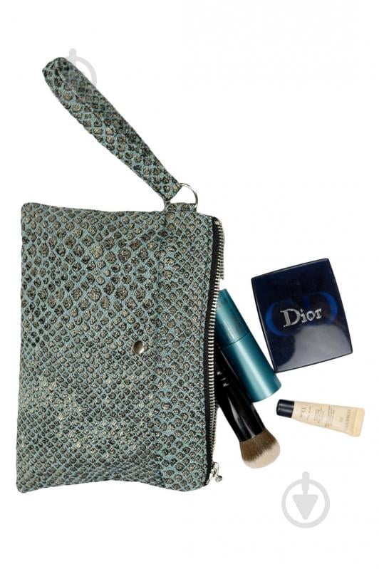 Косметичка ART KNIT PYTHON бирюзовая - фото 1