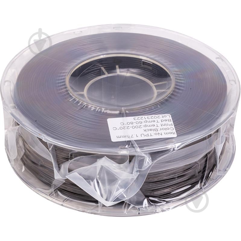 Пластик для 3D-принтера PowerPlant Filament PT812981 1.75 мм 1 кг черный - фото 1