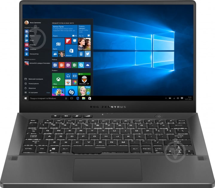 Ноутбук Asus Zephyrus G14 GA401II-BM211T 14 (90NR03J6-M05120) grey - фото 1