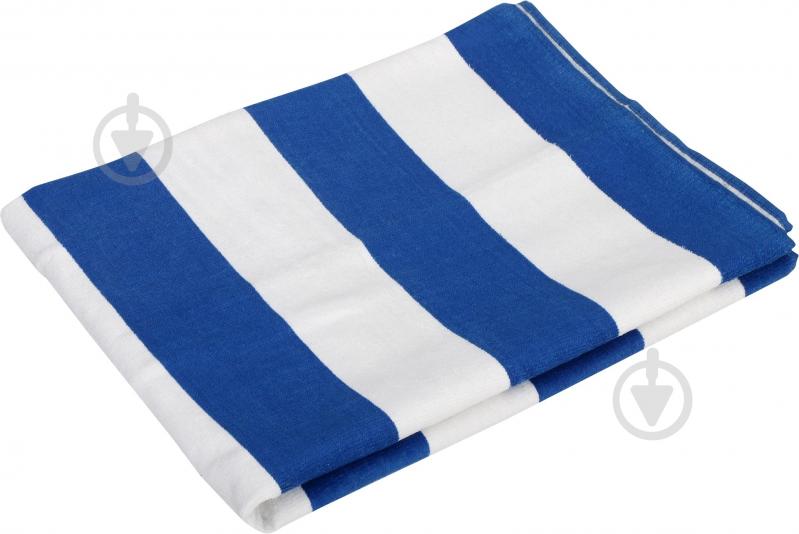 Полотенце пляжное Полоска 76x152 см синий - фото 1