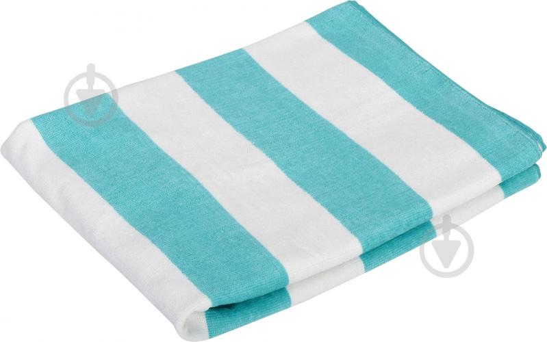 Полотенце пляжное Полоска 76x152 см ментол - фото 1