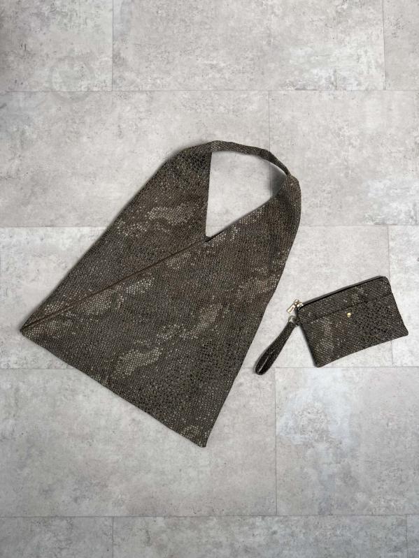 Сумка-шопер PYTHON коричневий (travel bag) ART KNIT - фото 3
