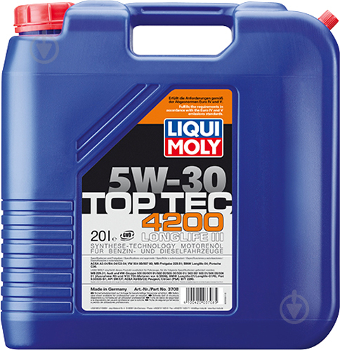 Моторное масло Liqui Moly Top Tec 4200 5W-30 20 л (3708) - фото 1