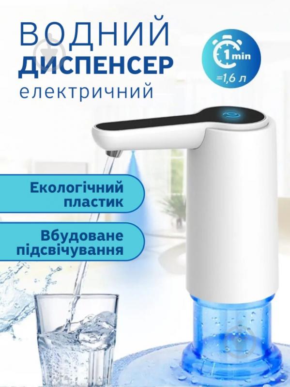 Помпа для воды IKOS с аккумулятором и подсветкой белая (AP128) - фото 6 Помпа для воды IKOS с аккумулятором и подсветкой белая (AP128) - фото 6