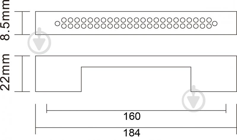 Мебельная ручка скоба DC DL-705/160 G2 160 мм хром - фото 2