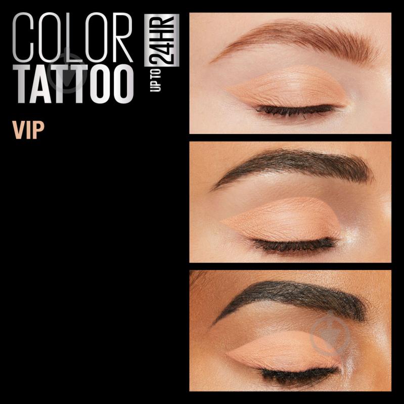 Тени для век Maybelline New York Color Tattoo 24 год 180 V.I.P. 4,5 г - фото 4