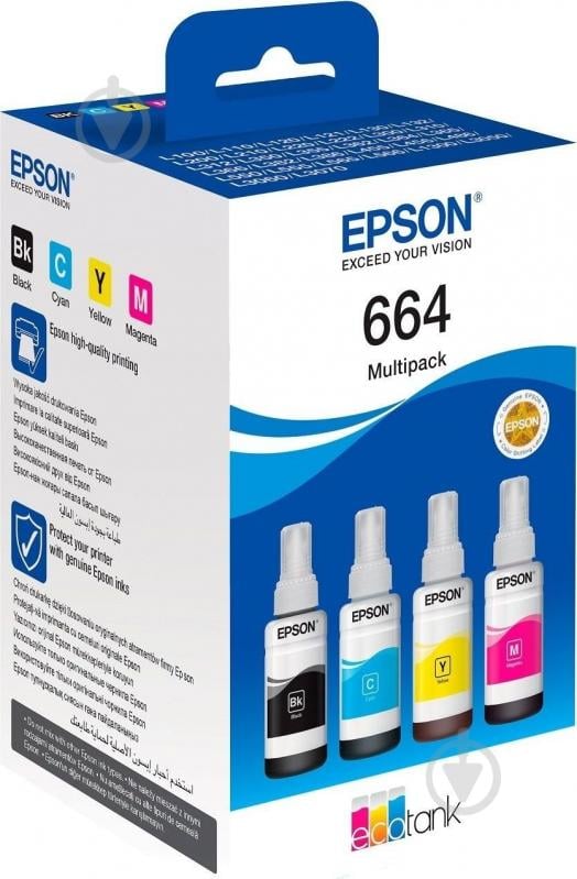 Комплект чорнил Epson T664 EcoTank (C13T66464A) багатокольоровий - фото 1