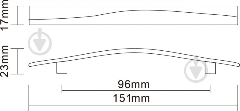 Мебельная ручка скоба DC DN 81/96 G5 96 мм матовый никель - фото 2