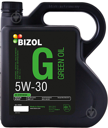 Моторне мастило Bizol Green Oil 5W-30 4 л (B81056) - фото 1