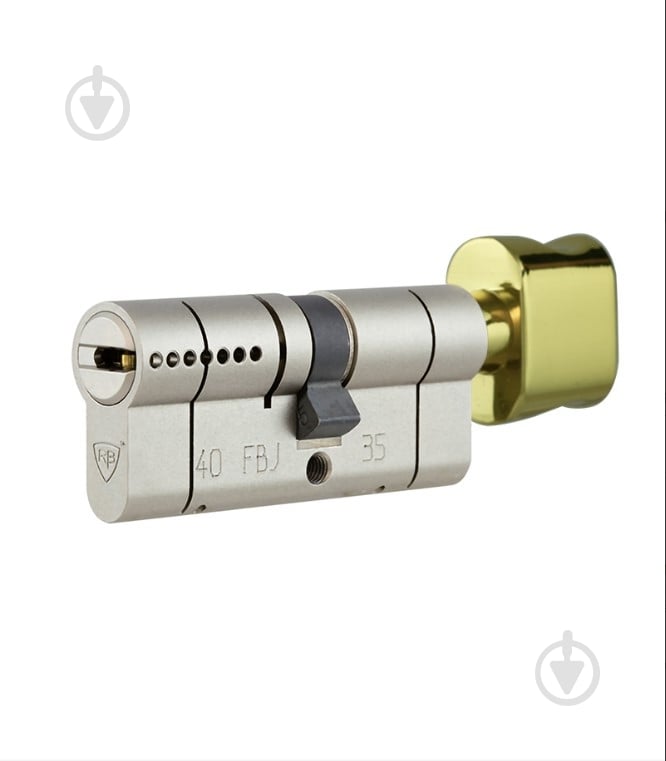 Цилиндр RB-LOCKS 33x33 ключ-вороток 66 мм никель сатин KEYLOCX - фото 2