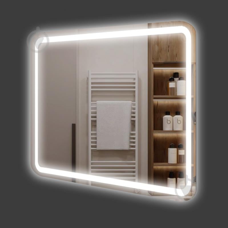 Дзеркало Т-5 600х800 мм з Led підсвічуванням та вимикачем кріплення універсальне - фото 2