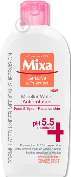 Міцелярна вода Mixa Anti-redness Micellar Water Anti-irritation 400 мл 1 шт./уп. - фото 1